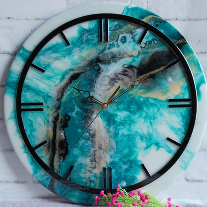 Black Ring Epoxy Resin Wall Clock