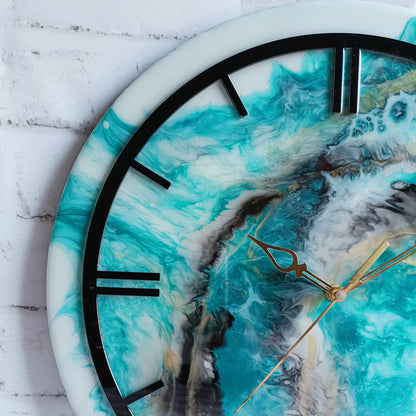 Black Ring Epoxy Resin Wall Clock