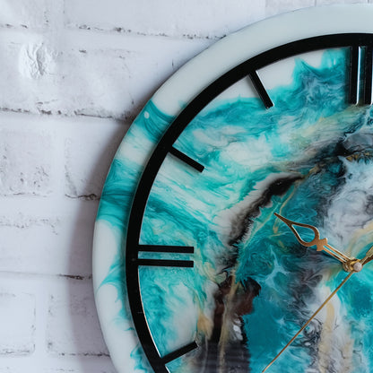 Black Ring Epoxy Resin Wall Clock