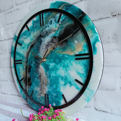 Black Ring Epoxy Resin Wall Clock