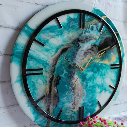 Black Ring Epoxy Resin Wall Clock
