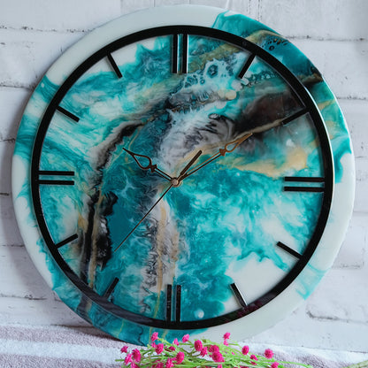 Black Ring Epoxy Resin Wall Clock