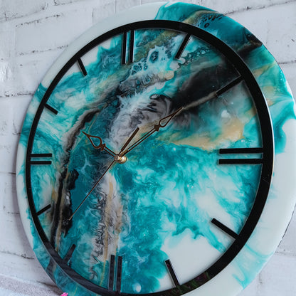 Black Ring Epoxy Resin Wall Clock