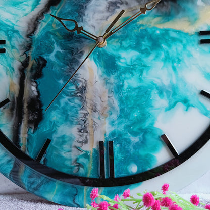 Black Ring Epoxy Resin Wall Clock
