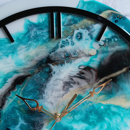 Black Ring Epoxy Resin Wall Clock