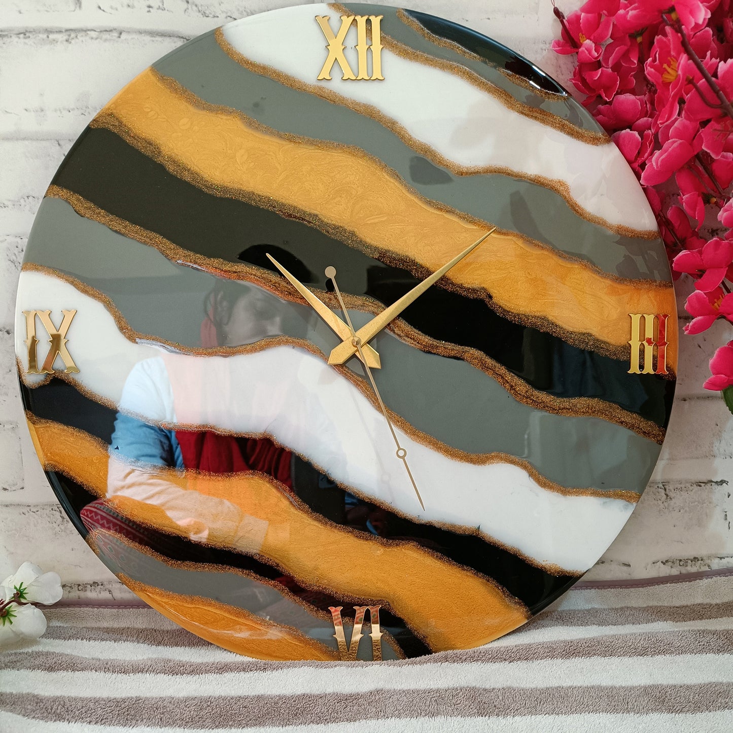 Multicolor Epoxy Resin Wall Clock