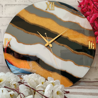 Multicolor Epoxy Resin Wall Clock