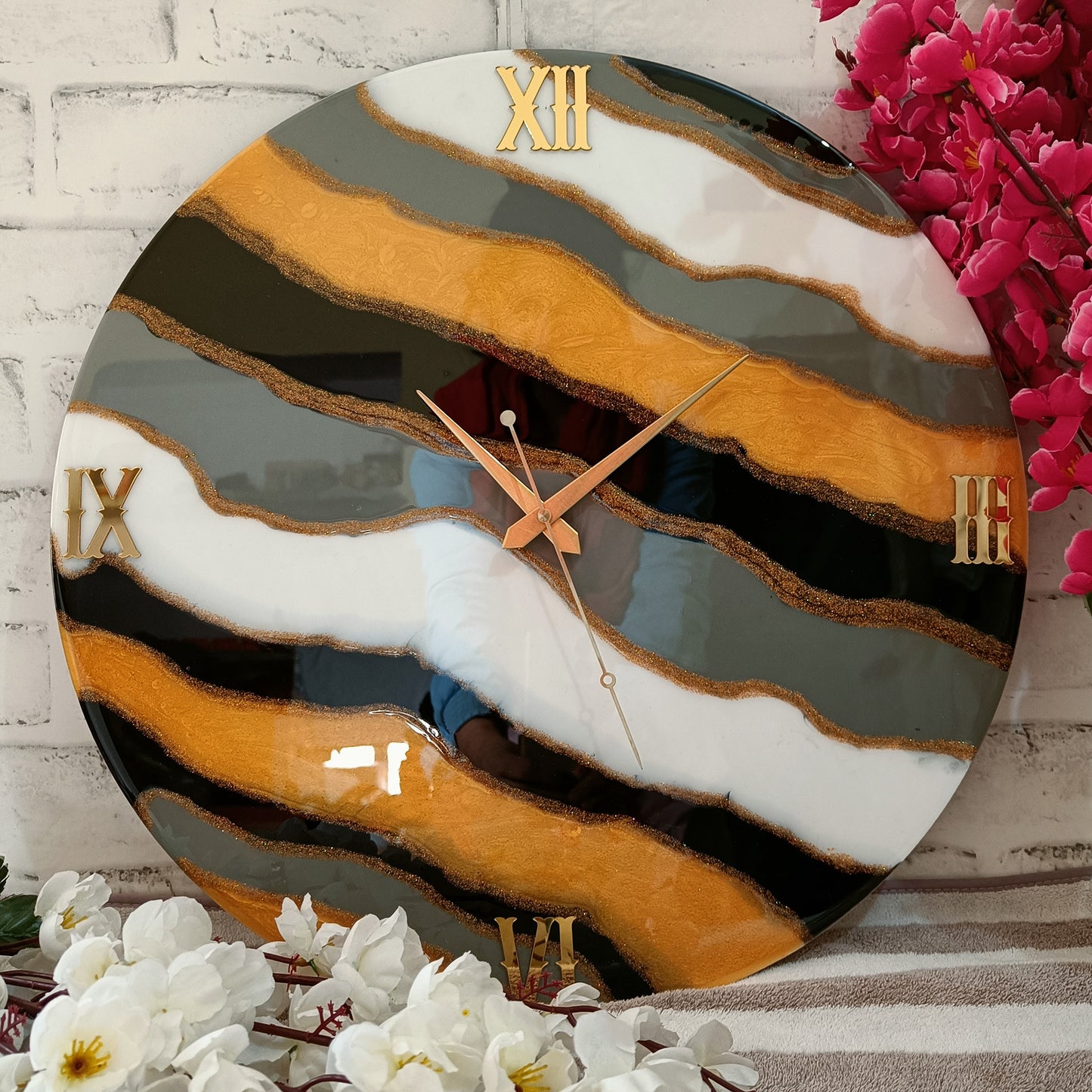 Multicolor Epoxy Resin Wall Clock