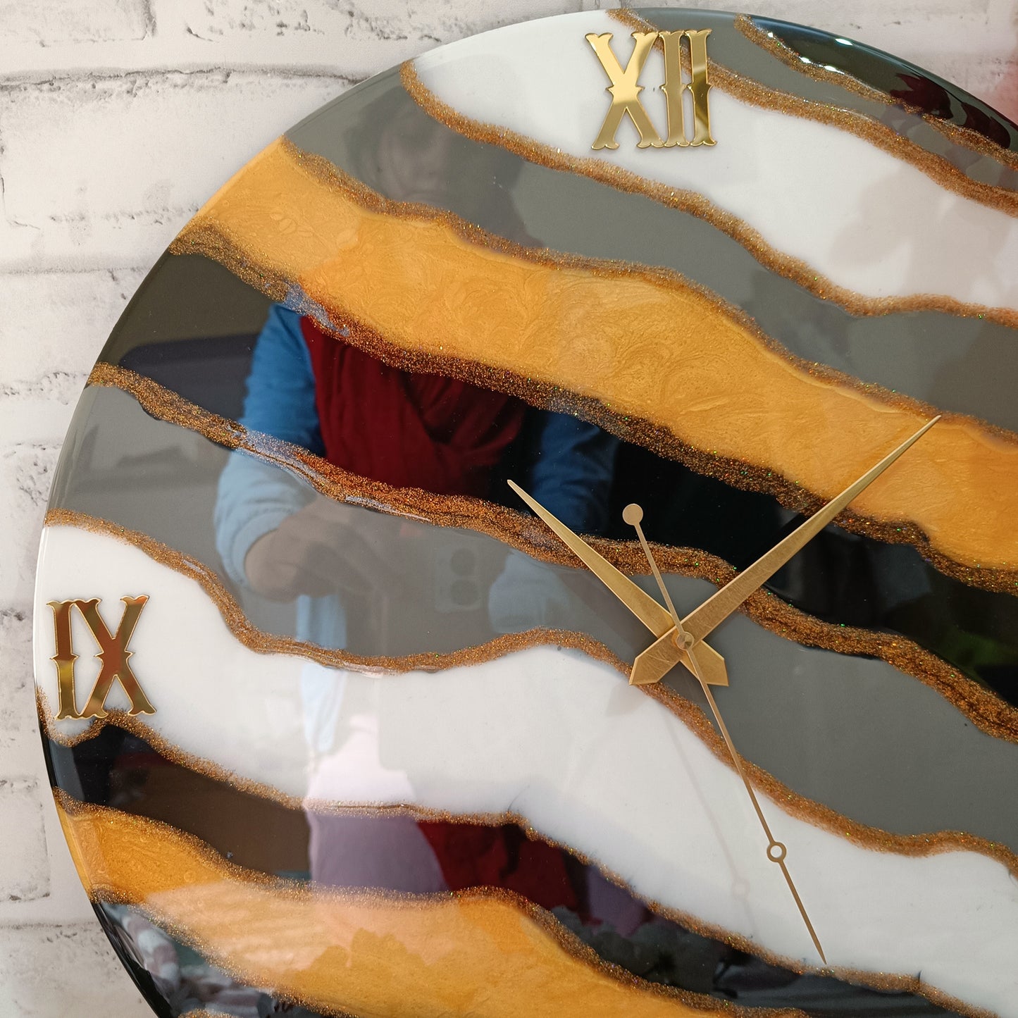 Multicolor Epoxy Resin Wall Clock