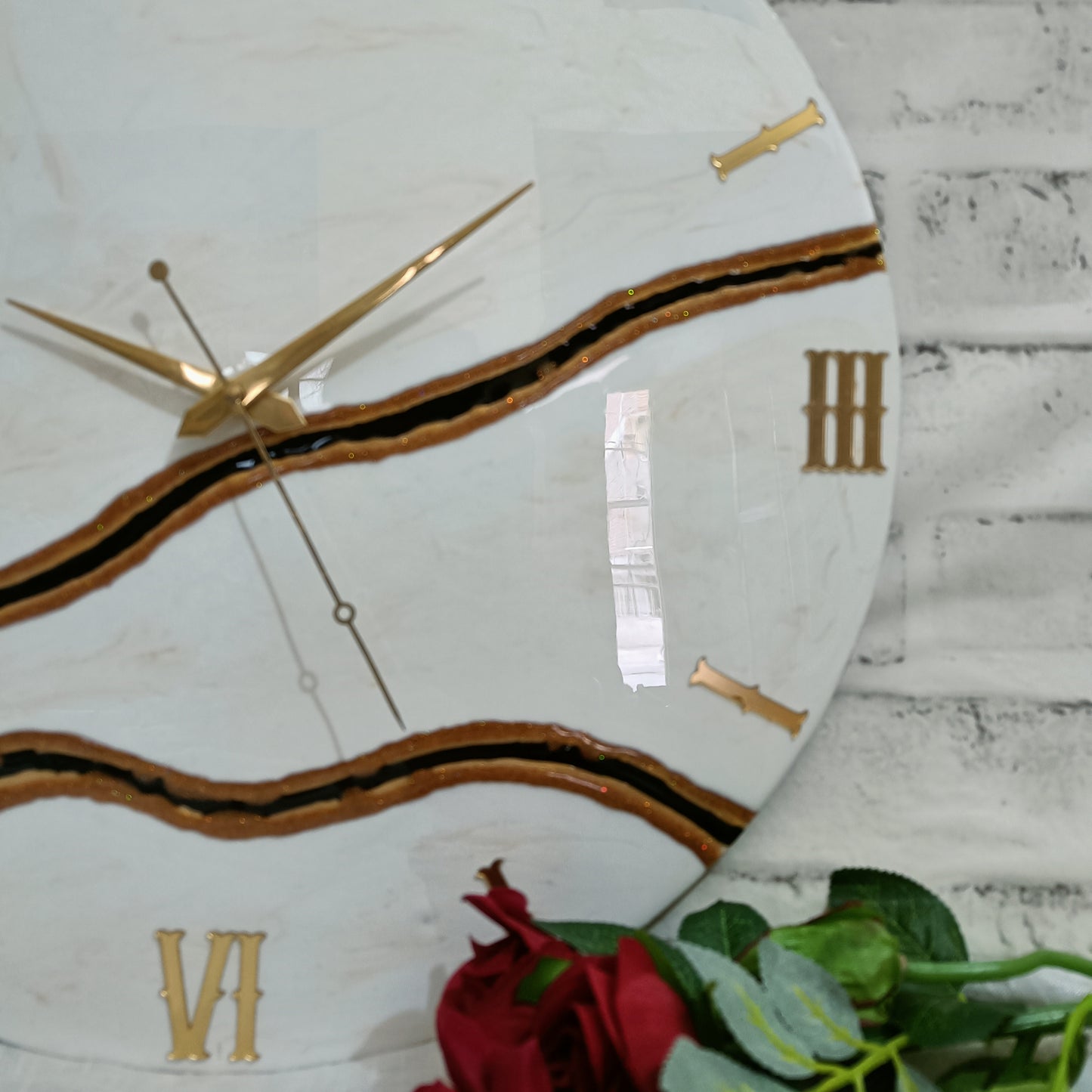 Rivers View Epoxy Resin Wall Clock