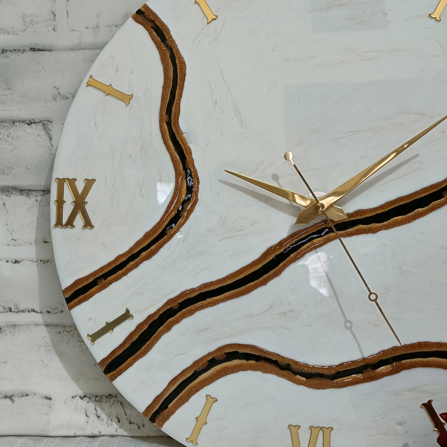 Rivers View Epoxy Resin Wall Clock