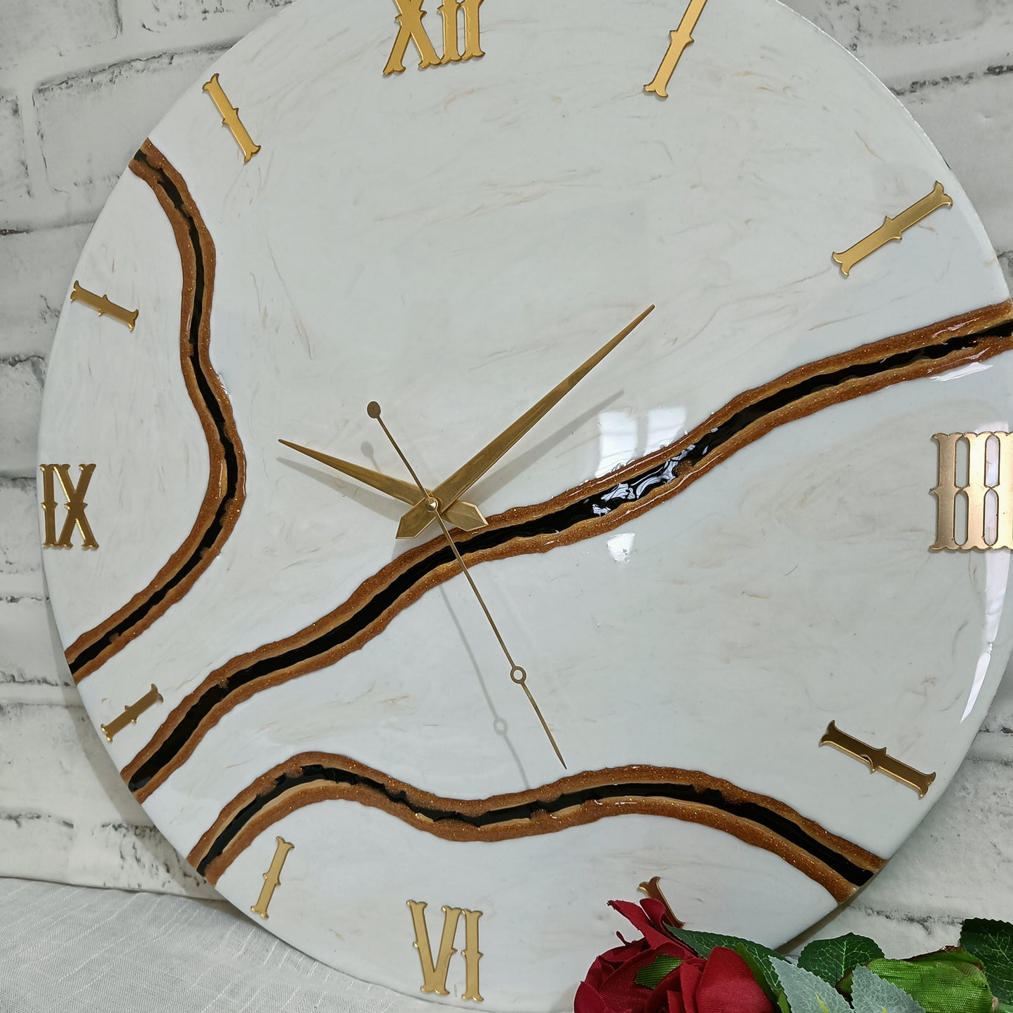 Rivers View Epoxy Resin Wall Clock