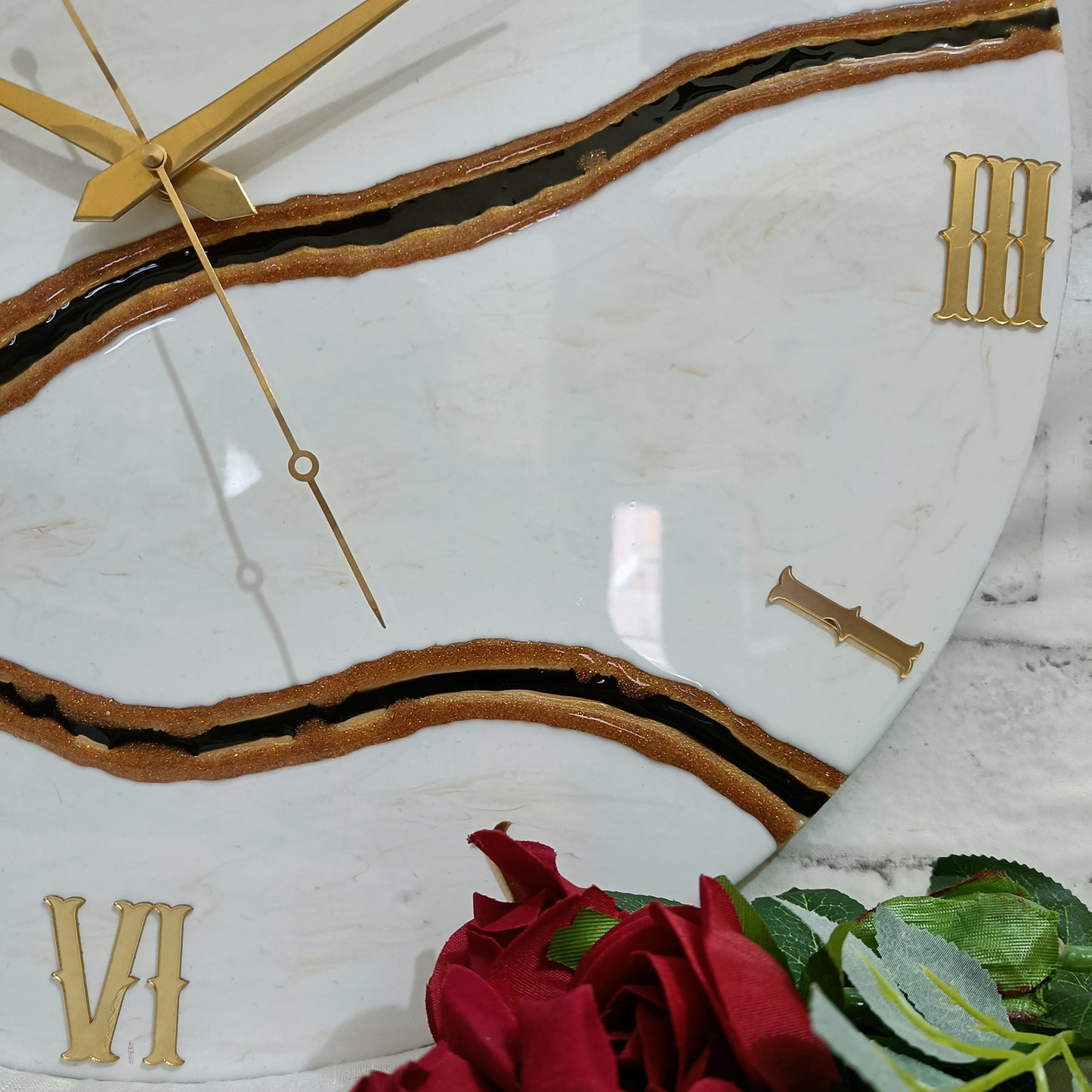 Rivers View Epoxy Resin Wall Clock