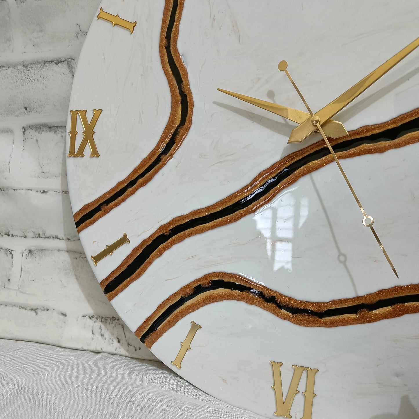 Rivers View Epoxy Resin Wall Clock