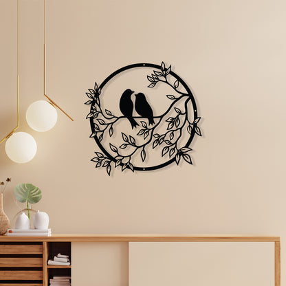 Romantic Beautiful Bird Dual Metal Wall Art