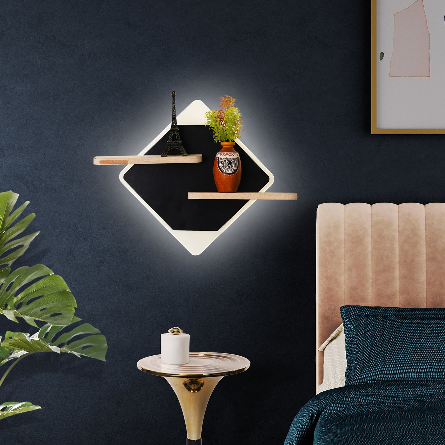 Diamond Shaped LED Wall Light & Wall Lamp With Shelves