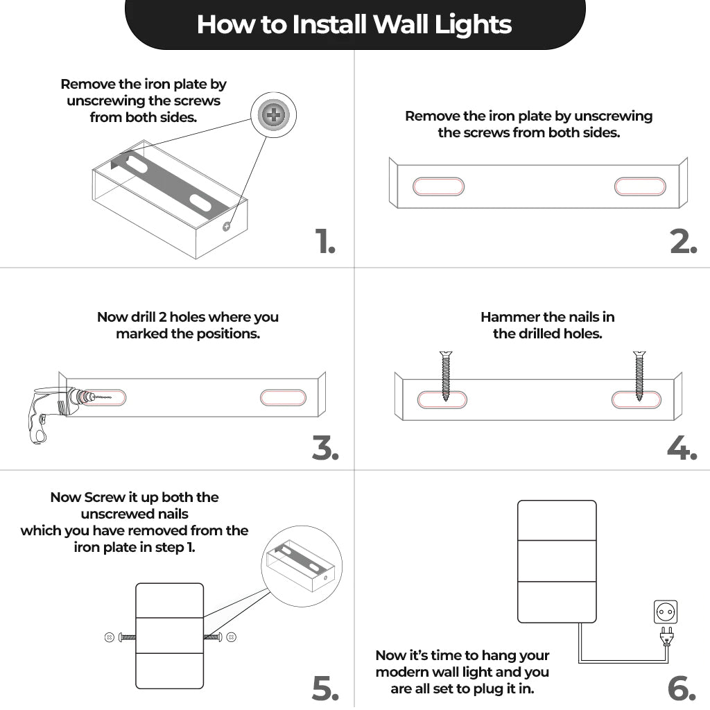 Sleek Rectangular Shaped LED Wall Light & Lamp