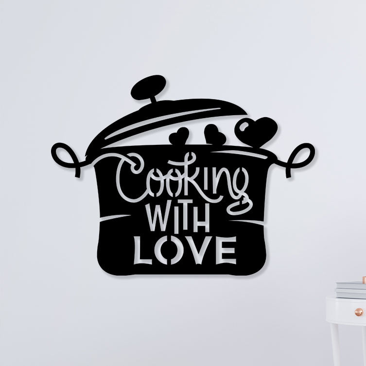 Cooking With Love Metal Wall Art