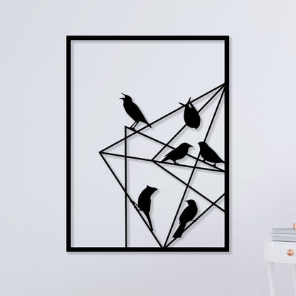 Bird Talking Metal Wall Art