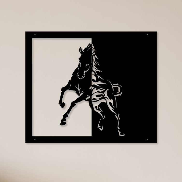 Running Horse Metal Wall Art