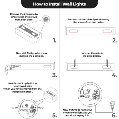 Forest Scenery White LED Wall Light & Wall Lamp