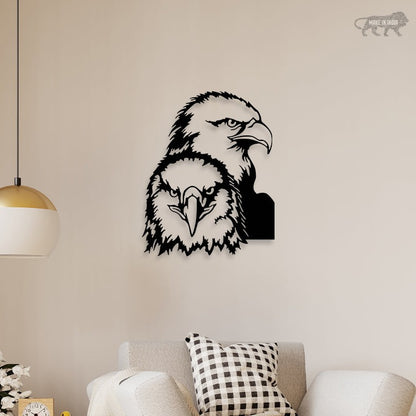 American Two Eagle Metal Wall Art 1