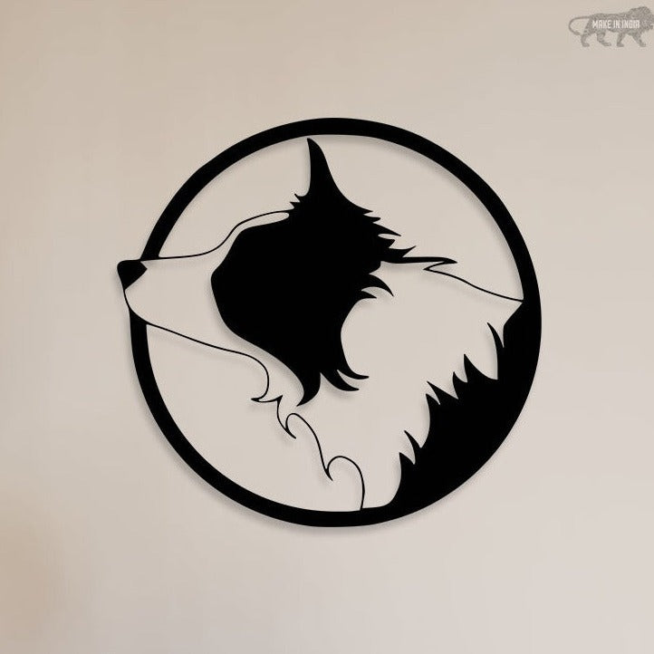 Wolves Face Metal Wall Art