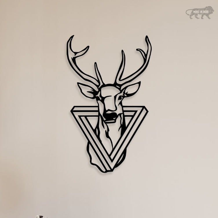 Beautiful Deer Face Metal Wall Art