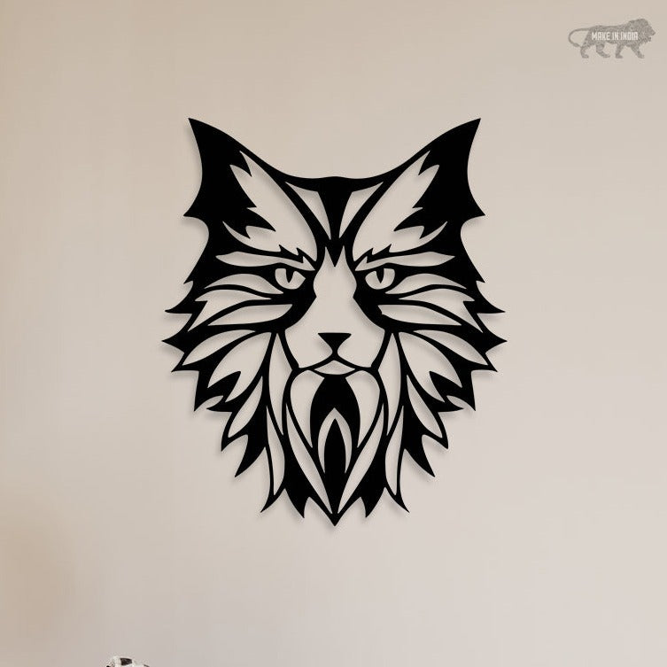 Elegant Cat Look Metal Wall Art