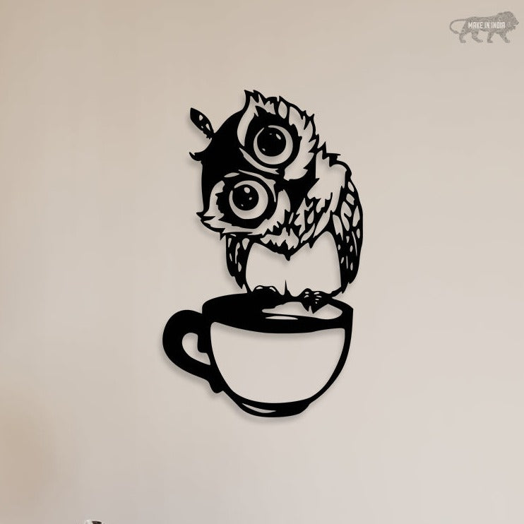 Owl Face Metal Wall Art
