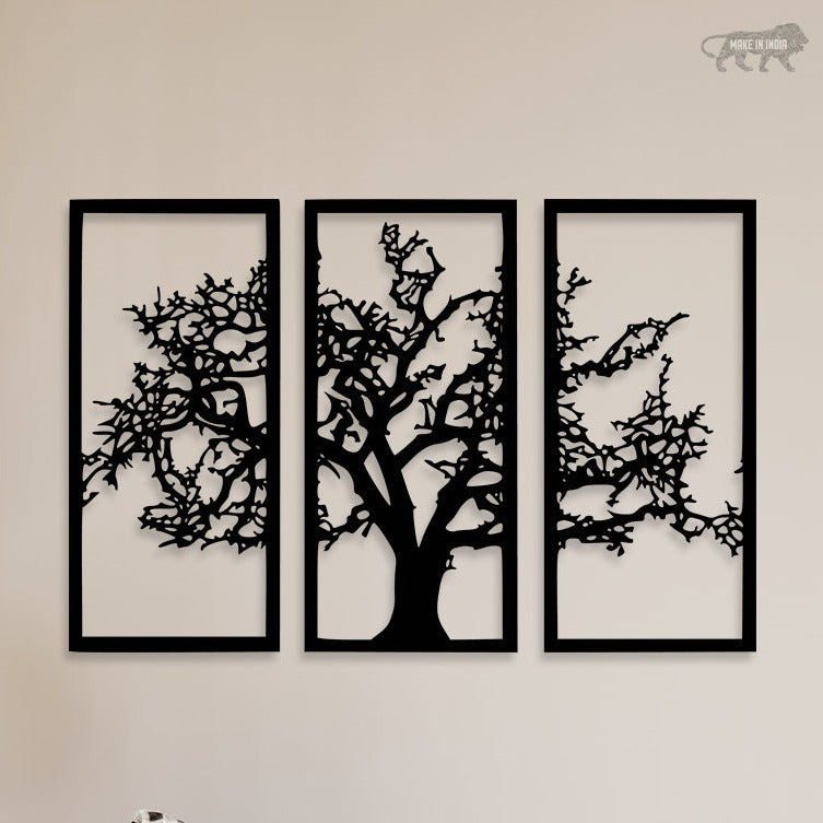 Elegant Tree Metal Wall Art ( Set of 3 Piece)