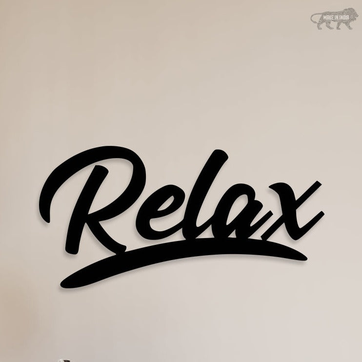 Relax Word Metal Wall Art