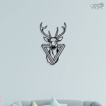 Beautiful Deer Face Metal Wall Art 2