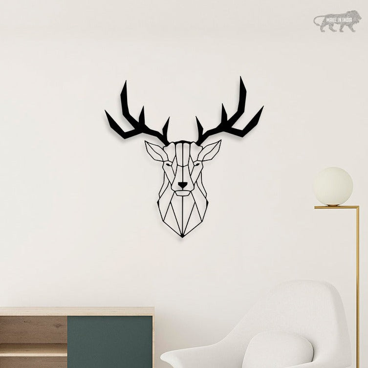 Elegant Deer Head Metal Wall Art 2