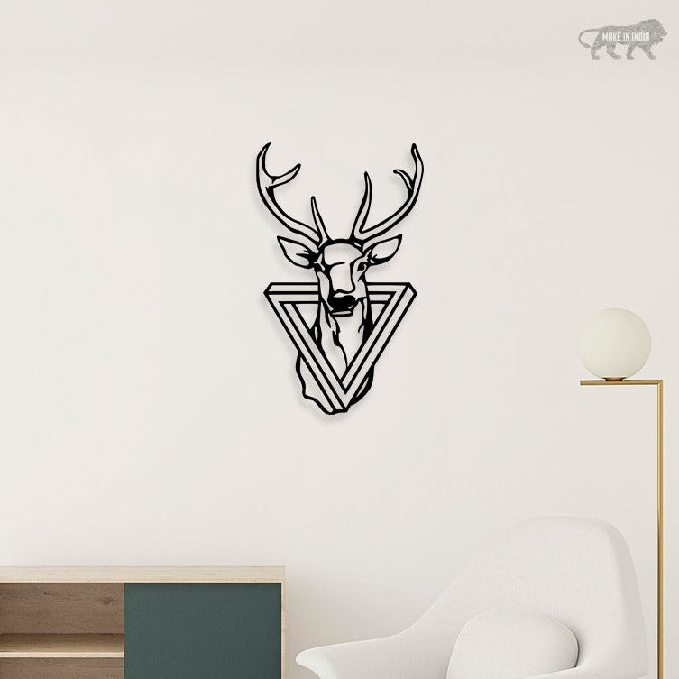 Beautiful Deer Face Metal Wall Art 3