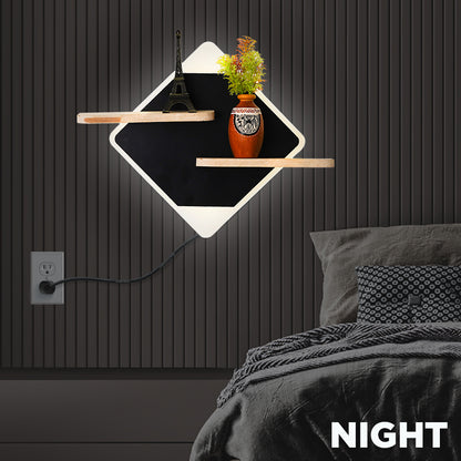 Diamond Shaped LED Wall Light & Wall Lamp With Shelves