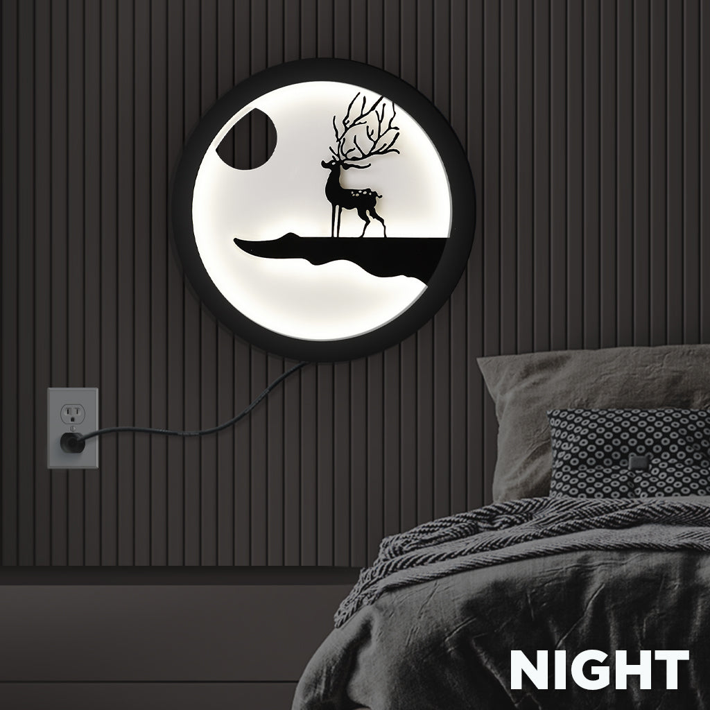 Swamp Deer White LED Wall Light & Wall  Lamp